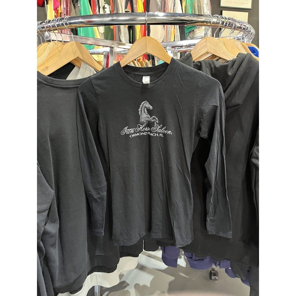 Vintage Iron Horse Saloon Daytona Beach Biker Women's Longsleeve T-Shirt Small